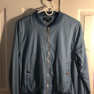 Navy blue bomber jacket